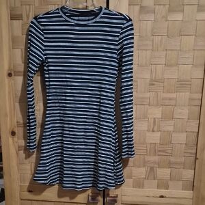 Primark Black and White Striped Kids Casual Dress